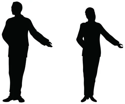 Eps 10 vector. businessman presenting isolated over white background Stock Illustration