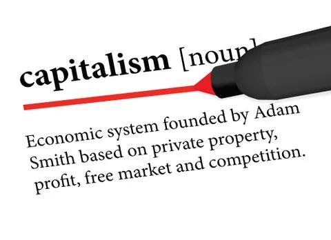 Eps 10 vector of dictionary definition of capitalism Stock Illustration
