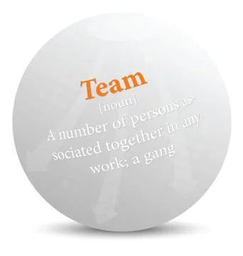 Eps 10 vector of dictionary term of team word Stock Illustration