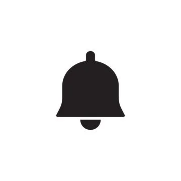 Eps 10 vector illustration of a black fill notification icon, sign, or symbol Stock Illustration