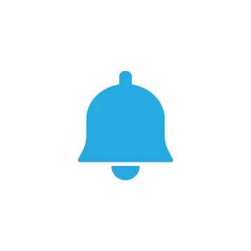 Eps 10 vector illustration of a blue fill notification icon, sign, or symbol Stock Illustration