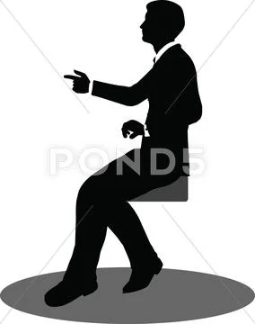 sitting people clipart silhouette