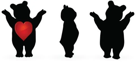 Eps 10 vector illustration of cartoon teddy bear Stock Illustration