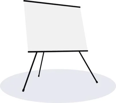 Eps 10 vector illustration of empty presentation flipchart board Stock Illustration
