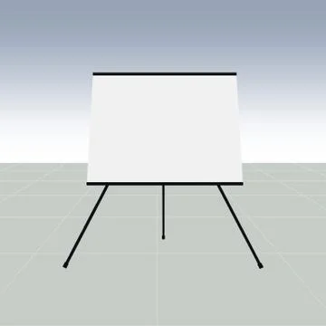Eps 10 vector illustration of empty presentation flipchart board Stock Illustration