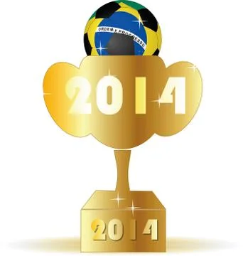 Eps 10 vector illustration of golden soccer trophy Illustrazione stock
