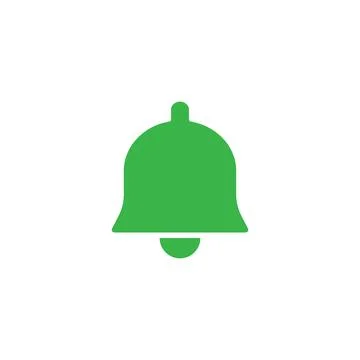 Eps 10 vector illustration of a green fill notification icon, sign, or symbol Stock Illustration