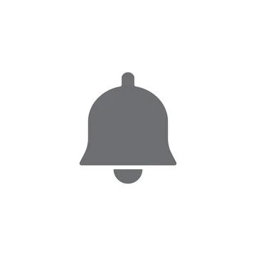 Eps 10 vector illustration of a grey fill notification icon, sign, or symbol Stock Illustration
