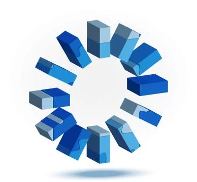 Eps 10 vector illustration of loading icon in puzzle Stock Illustration