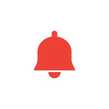 Eps 10 vector illustration of a red fill notification icon, sign, or symbol Stock Illustration