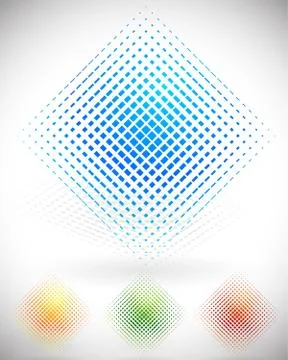 Eps 10 vector illustration of Shattered squares colorful design elements. Edi Stock Illustration