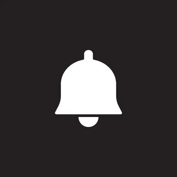 Eps 10 vector illustration of a white fill notification icon, sign, or symbol Stock Illustration