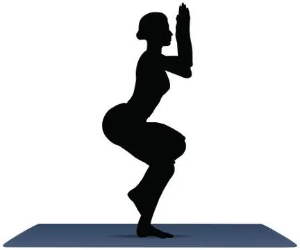 Eps 10 vector illustration of yoga positions in eagle pose Stock Illustration