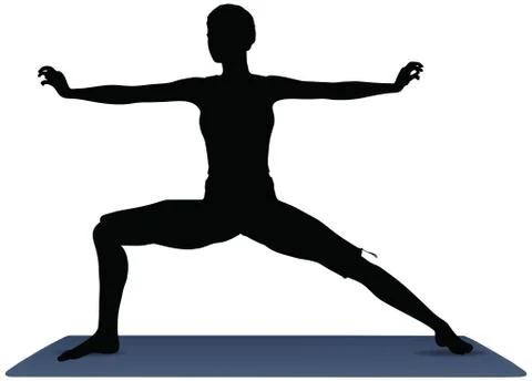 Eps 10 vector illustration of yoga positions in hand pose Stock Illustration