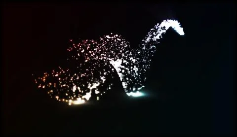 EPS 10. Vector sparkling falling star. Stardust trail. Cosmic glittering wave Stock Illustration