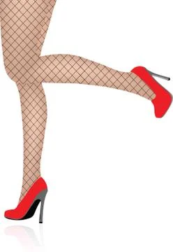 Eps 10 vector of woman's legs walking Stock Illustration
