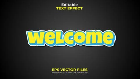 EPS 100% Editable Text Effect and font can be changed 스톡 일러스트