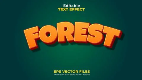 EPS 100% Editable Text Effect and font can be changed 스톡 일러스트