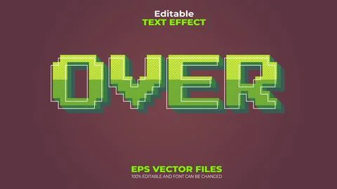 EPS 100% Editable Text Effect and font can be changed Stock Illustration