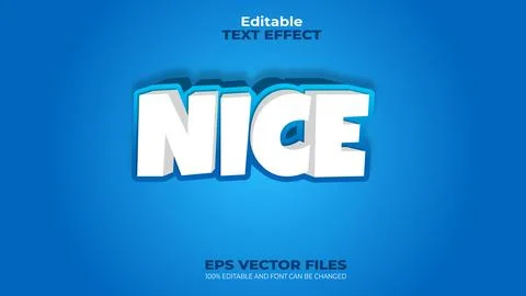 EPS 100% Editable Text Effect and font can be changed 스톡 일러스트