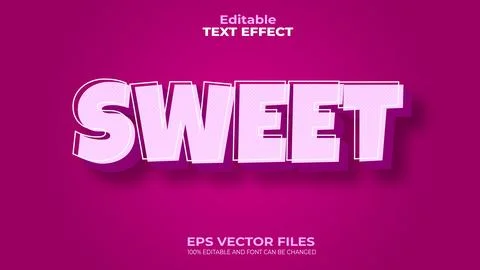 EPS 100% Editable Text Effect and font can be changed 스톡 일러스트