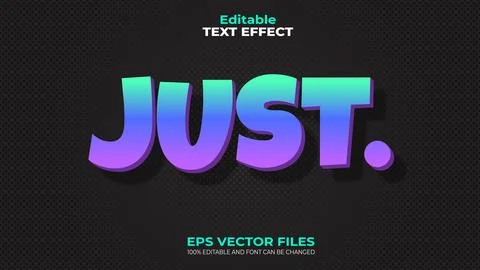 EPS 100% Editable Text Effect and font can be changed 스톡 일러스트