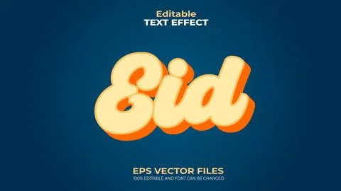 EPS 100% Editable Text Effect and font can be changed Stock Illustration