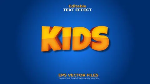 EPS 100% Editable Text Effect and font can be changed Stock Illustration