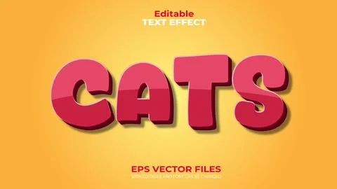 EPS 100% Editable Text Effect and font can be changed 스톡 일러스트