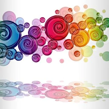 Eps colorful curls background Stock Illustration