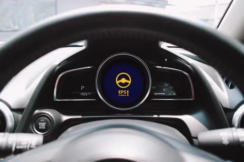 The EPS electronic power steering light malfunction on screen instrument panel Stock-Fotos