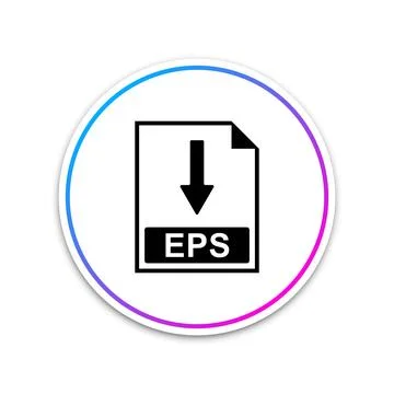 EPS file document icon. Download EPS button icon isolated on white background 스톡 일러스트