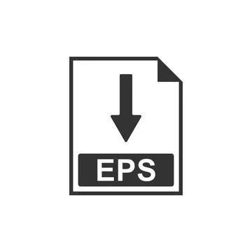 EPS file document icon. Download EPS button icon isolated. Flat design. Vector Illustrazione stock