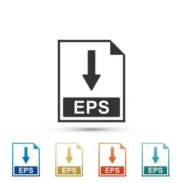 EPS file document icon. Download EPS button icon isolated on white backgrou.. 스톡 일러스트