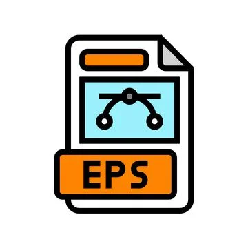 Eps file format document color icon vector illustration Stockillustratie