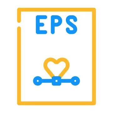 Eps file format document color icon vector illustration イラスト素材