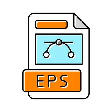 Eps file format document color icon vector illustration 库存插图