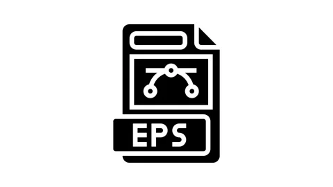 Eps file format document glyph icon animation Stock Footage 326158697