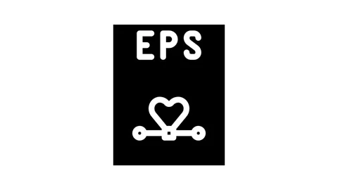 Eps file format document glyph icon animation Stock Footage 326746672
