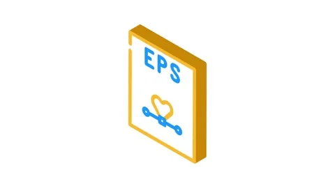 Eps file format document isometric icon animation Stock Footage 327294747