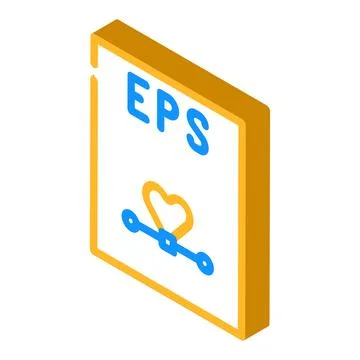 Eps file format document isometric icon vector illustration Illustrazione stock