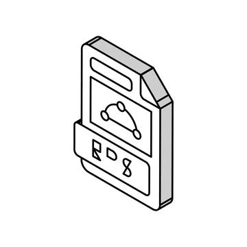 Eps file format document isometric icon vector illustration 库存插图