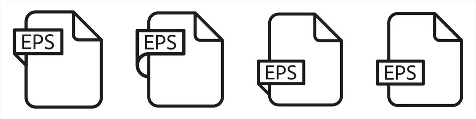 Eps file format document type colored icon. Stock Illustration