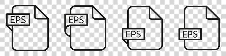 Eps file format document type colored icon. Stock Illustration