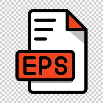 Eps File Format Icon. type file Editable Bold Outline With Color Fill Design  イラスト素材