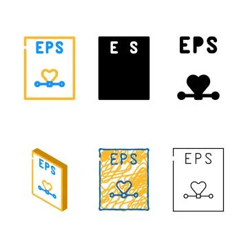 Eps file format multipack document color icon vector Illustrazione stock