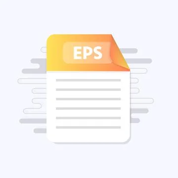 EPS file icon. Flat design graphic illustration. Vector EPS icon 스톡 일러스트