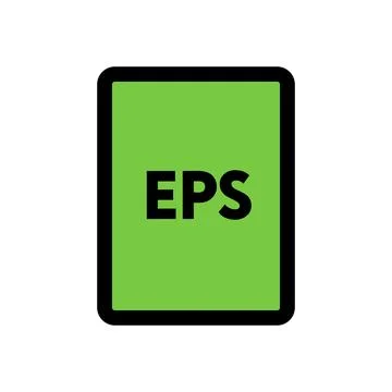 EPS file icon line isolated on white background. Black flat thin icon on mo.. Иллюстрация