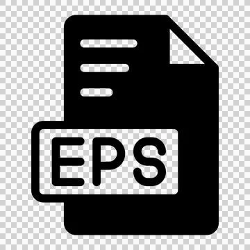 Eps icon Glyph design. image extension format file type icon.  Illustrazione stock