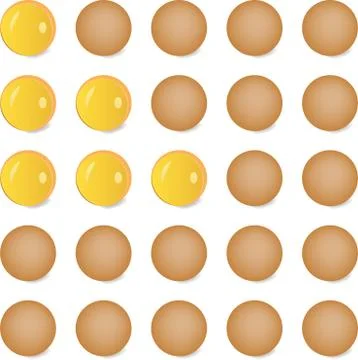 Eps vector 10 -  group of eggs some are broken Stock Illustration